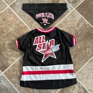Pets First - All Star hockey Jersey and bandana for collar